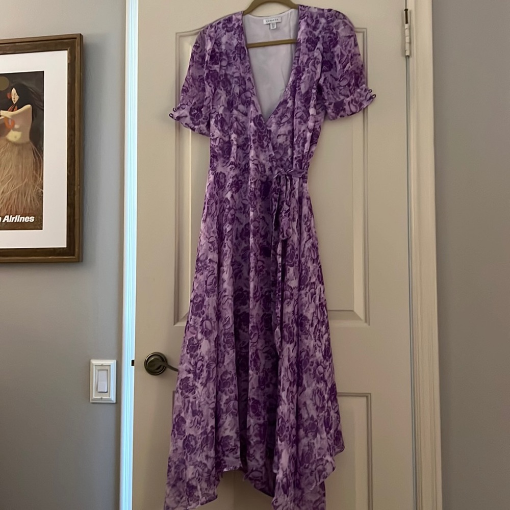 NWT Topshop midi floral wrap dress